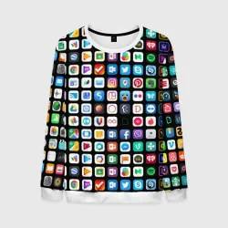 Мужской свитшот 3D Iphone and Apps Icons