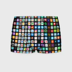 Мужские трусы 3D Iphone and Apps Icons