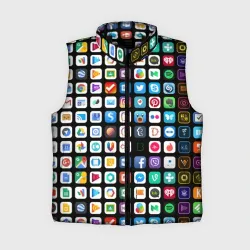 Женский жилет утепленный 3D Iphone and Apps Icons