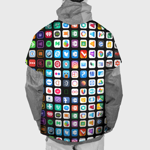 Накидка на куртку 3D Iphone and Apps Icons, цвет 3D печать - фото 2