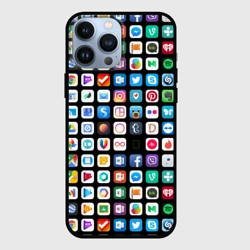 Чехол для iPhone 13 Pro Max Iphone and Apps Icons