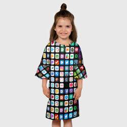 Детское платье 3D Iphone and Apps Icons - фото 2