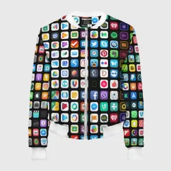 Женский бомбер 3D Iphone and Apps Icons