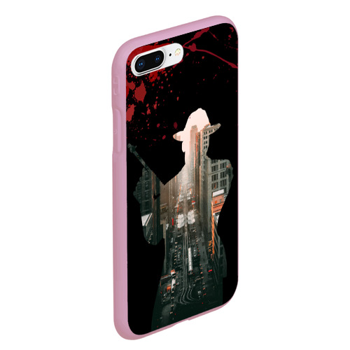 Чехол для iPhone 7Plus/8 Plus матовый Гангстер 3, цвет розовый - фото 3