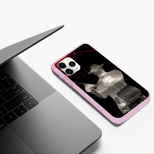 Чехол для iPhone 11 Pro Max матовый Гангстер 4, цвет розовый - фото 5