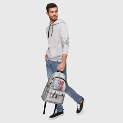 Рюкзак с принтом Рэй Аянами для любого человека, вид спереди №5. Цвет основы: белый