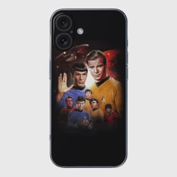 Чехол для iPhone 16 силиконовый с защитой камеры Star Trek