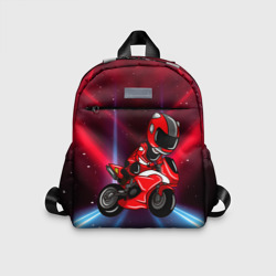 Детский рюкзак 3D Байкер Мотоциклист