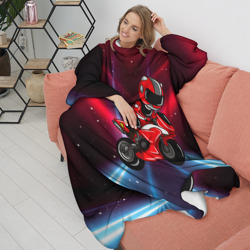 Плед с рукавами Байкер Мотоциклист - фото 2