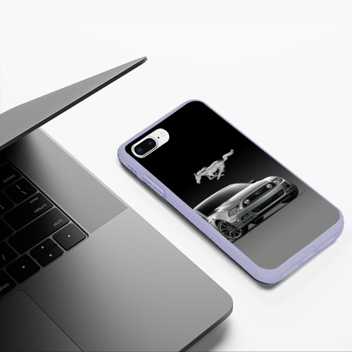 Чехол для iPhone 7Plus/8 Plus матовый Mustang, цвет светло-сиреневый - фото 5