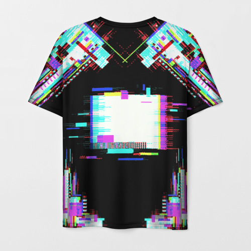 Мужская футболка 3D Glitch VHS, цвет 3D печать - фото 2