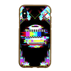 Чехол для iPhone XS Max матовый Glitch VHS