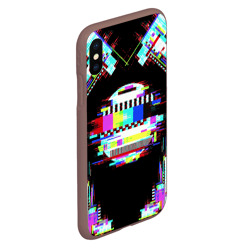 Чехол для iPhone XS Max матовый Glitch VHS - фото 2