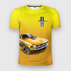 Мужская футболка 3D Slim Ford mustang - motorsport