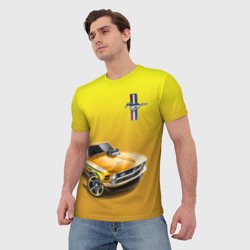 Мужская футболка 3D Ford mustang - motorsport - фото 2