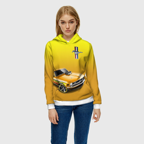Женская толстовка 3D Ford mustang - motorsport, цвет 3D печать - фото 3