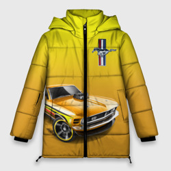 Ford mustang - motorsport – Женская зимняя куртка Oversize с принтом купить