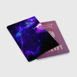 Обложка для паспорта матовая кожа Космическое небо - фото 2