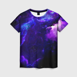 Женская футболка 3D Космическое небо