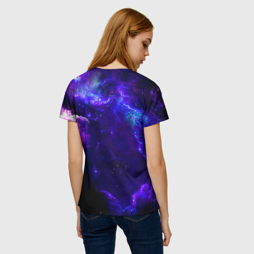 Женская футболка 3D Космическое небо, цвет 3D печать - фото 4