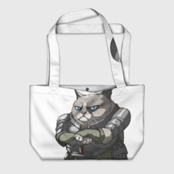 Пляжная сумка 3D Grumpy Cat