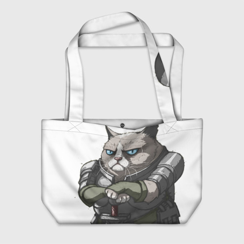 Пляжная сумка 3D Grumpy Cat