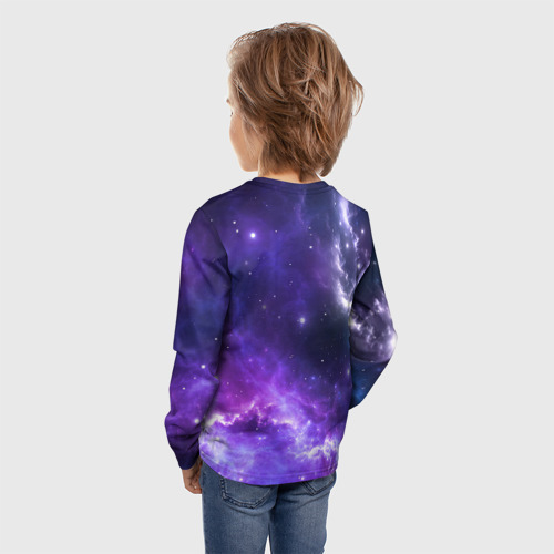 Детский лонгслив 3D Космическое небо, цвет 3D печать - фото 4