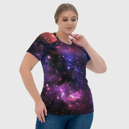 Женская футболка 3D Космическое небо, цвет 3D печать - фото 6