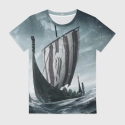 Женская футболка 3D Викинги