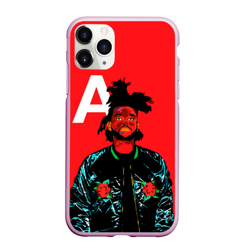 Чехол для iPhone 11 Pro матовый TheWeeknd, цвет розовый