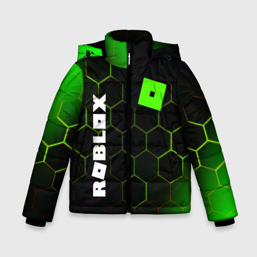 Зимняя куртка для мальчиков 3D Roblox Роблокс, цвет светло-серый