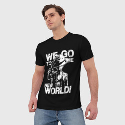 Мужская футболка 3D We GO to the new world! - фото 2