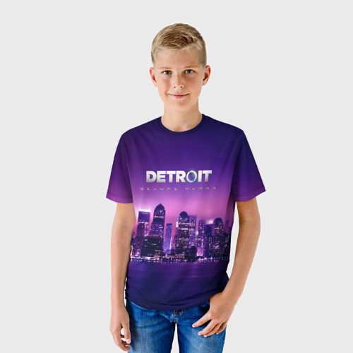 Детская футболка 3D с принтом Detroit Become Human(S), фото на моделе #1