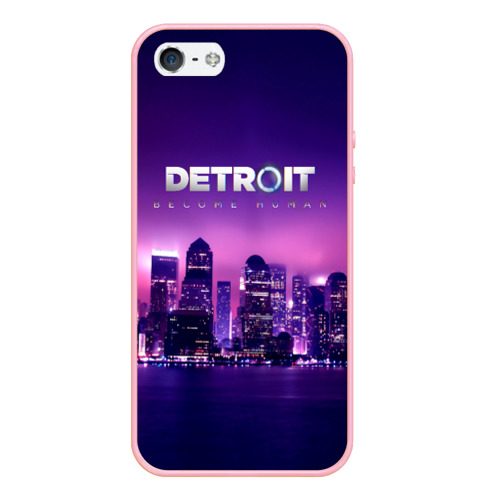 Чехол для iPhone 5/5S матовый Detroit Become HumanS, цвет баблгам