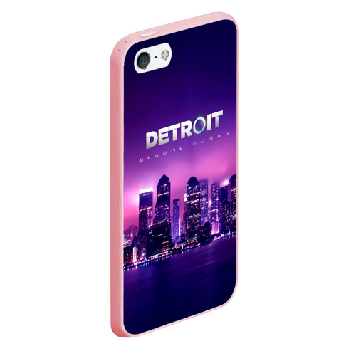 Чехол для iPhone 5/5S матовый Detroit Become HumanS, цвет баблгам - фото 3