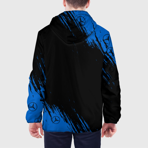 Мужская куртка 3D с принтом MERCEDES / МЕРСЕДЕС, вид сзади #2