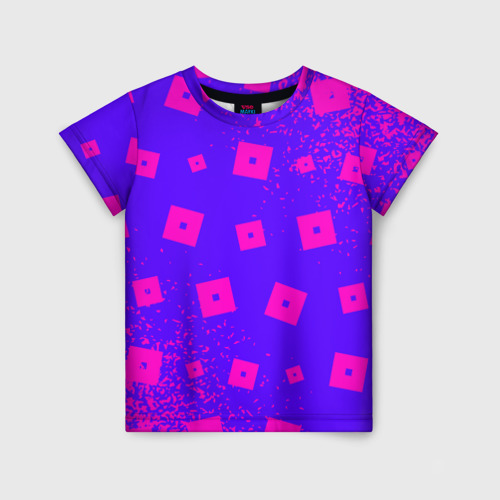 Детская футболка 3D с принтом Roblox Роблокс, вид спереди #2