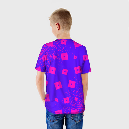 Детская футболка 3D с принтом Roblox Роблокс, вид сзади #2