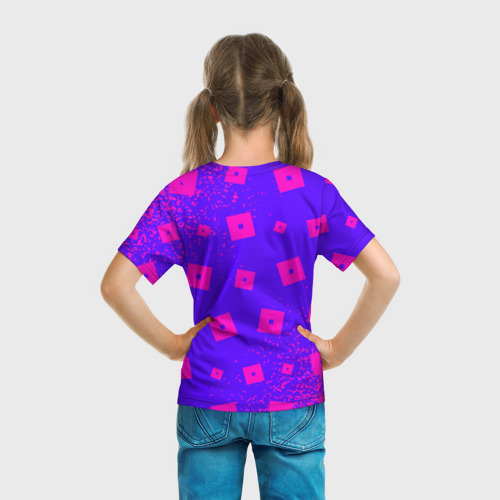 Детская футболка 3D с принтом Roblox Роблокс, вид сзади #2