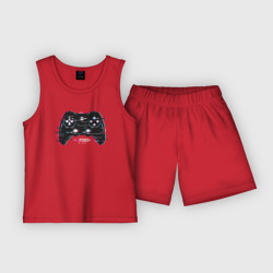 Детская пижама с шортами хлопок Glitch gamepad