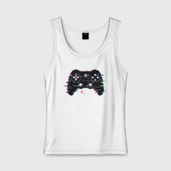 Женская майка хлопок Glitch gamepad