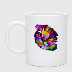 Кружка керамическая Радужный котенок