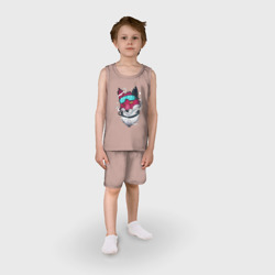 Детская пижама с шортами хлопок Киберпанк Лиса - фото 2