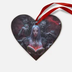 Деревянная игрушка Сердце Demonic book and girl