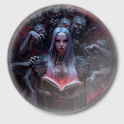 Значок Demonic book and girl