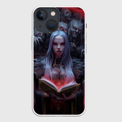 Чехол для iPhone 13 mini Demonic book and girl