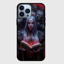 Чехол для iPhone 13 Pro Max Demonic book and girl