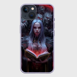 Чехол для iPhone 14 Demonic book and girl