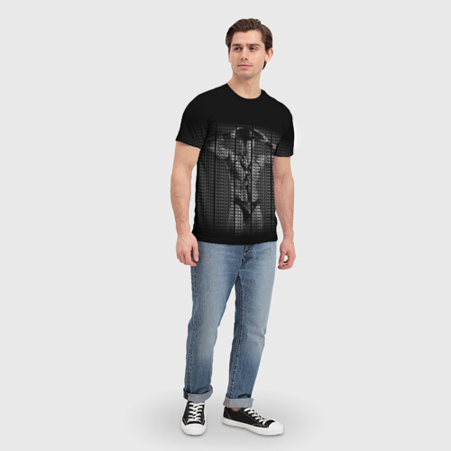 Мужская футболка 3D с принтом Dungeon Master Grey, вид сбоку #3