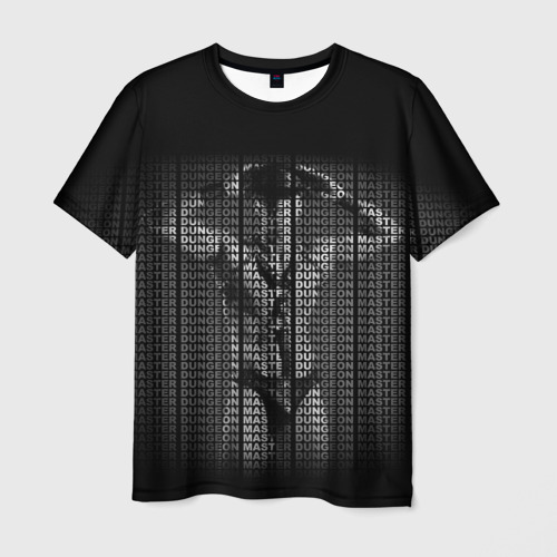 Мужская футболка 3D с принтом Dungeon Master Grey, вид спереди #2